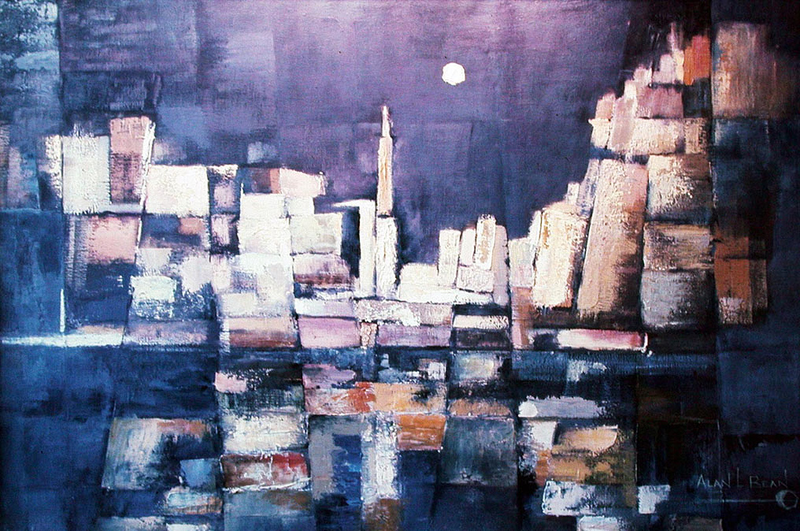 Illustration for article titled The Fourth Man To Walk On the Moon Also Paints Beautiful Space ArtÂ